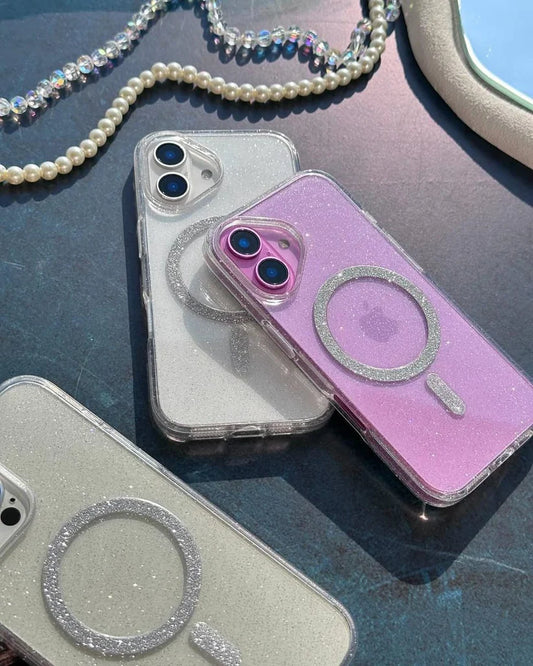New Transparent MagSafe Blingy Shimmer Case With Shimmer Body π«