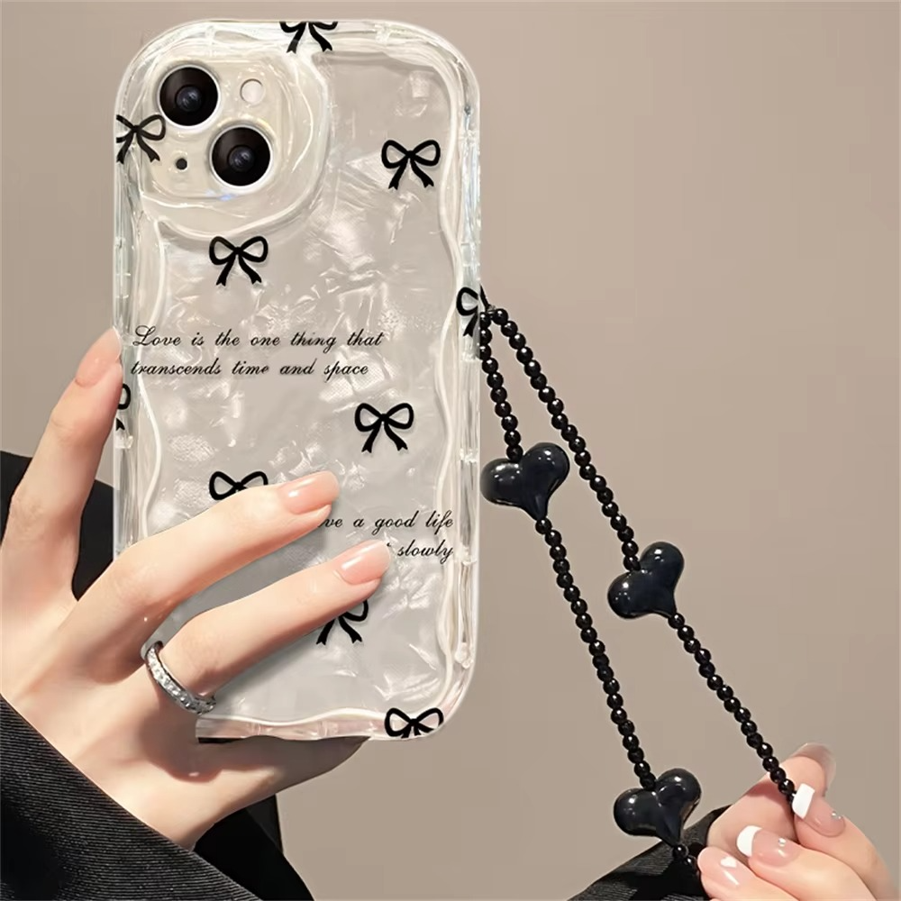 Cute Aesthetic Black Bow Case