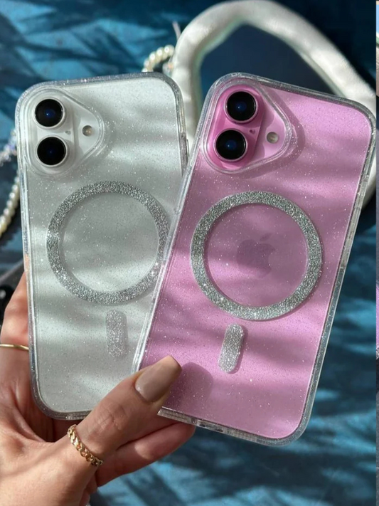 New Transparent MagSafe Blingy Shimmer Case With Shimmer Body 💫