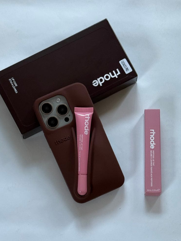 Premium Lip-Gloss Phone Case (Brown)