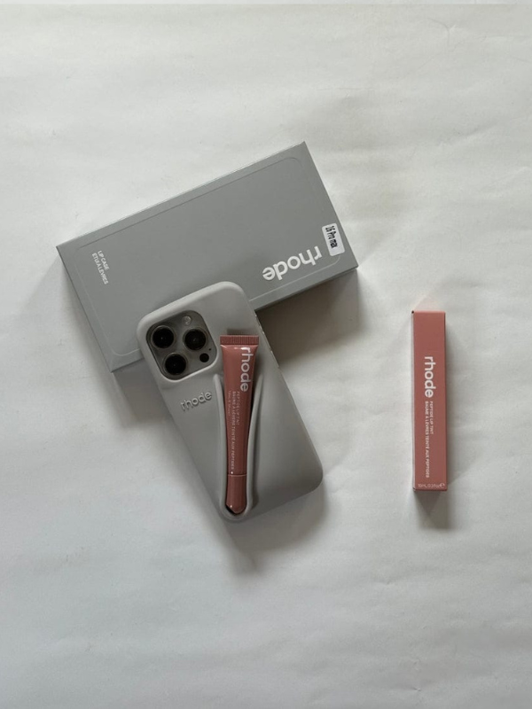 Premium Lip-Gloss Phone Case (Gray)