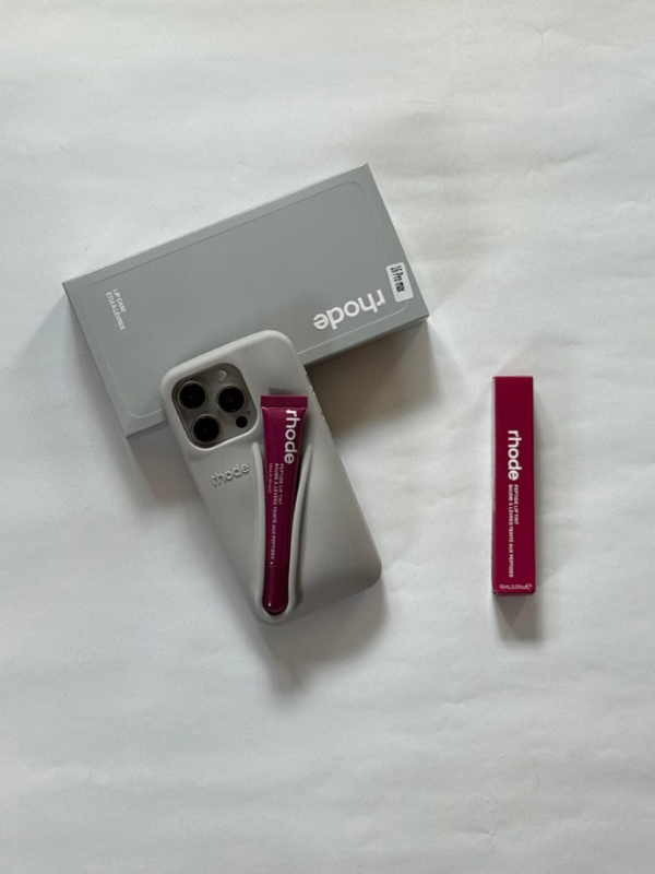 Premium Lip-Gloss Phone Case (Gray)