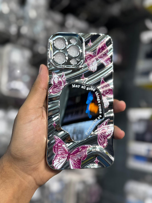 Butterfly Mirror Foil Case