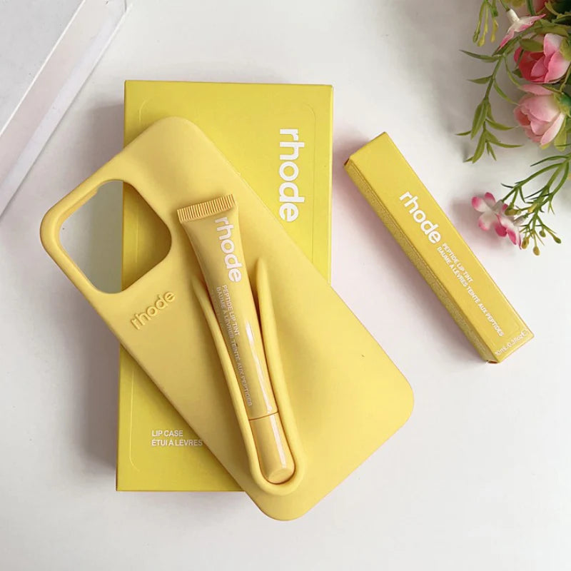 Premium Lip-Gloss Phone Case (Lemon)