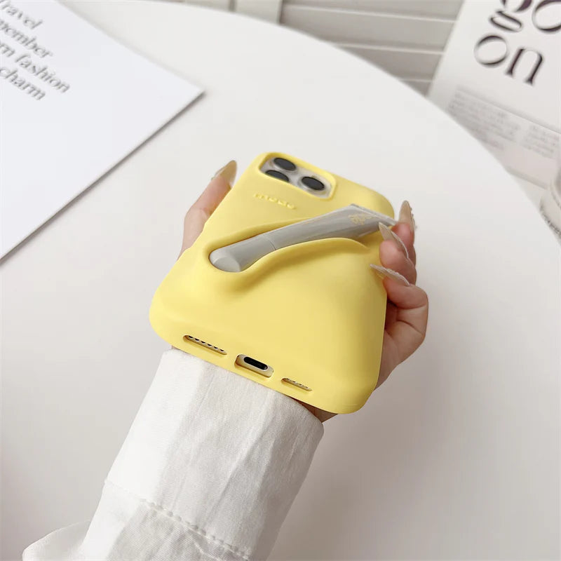 Premium Lip-Gloss Phone Case (Lemon)